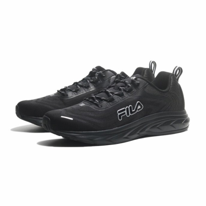 【下殺↘$990】FILA 慢跑鞋 全黑 經典LOGO 輕量 運動鞋 男 1J925X000