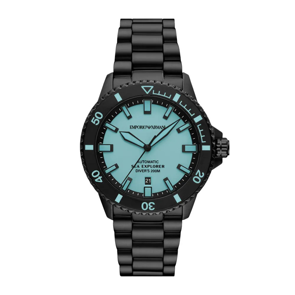 【Armani 亞曼尼】AR60084 紳士 200米防水 超強夜光 日期  機械 不鏽鋼 手錶