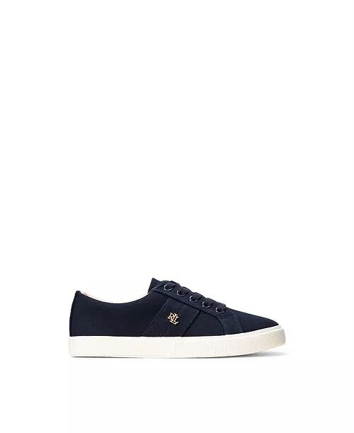 [USW] LAUREN RALPH LAUREN NAVY WOMEN'S JANSON II LACE-UP SNEAKERS, UZZ362 (UZZ362)