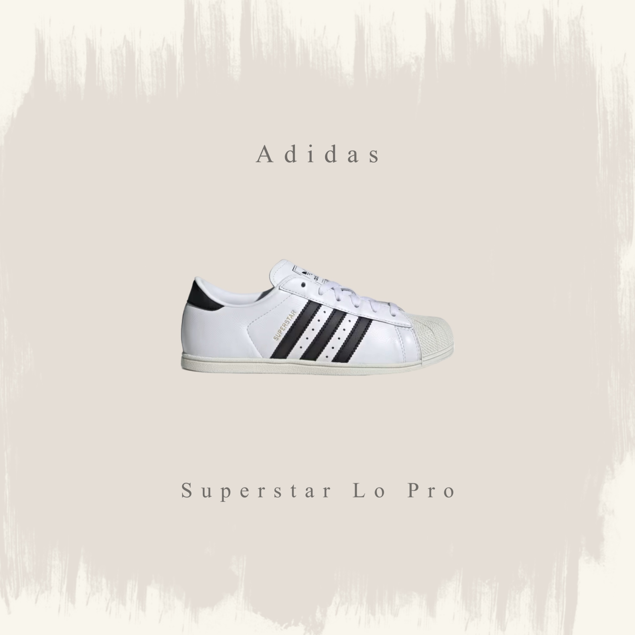 ADIDAS ORIGINALS SUPERSTAR LO PRO 全白 黑線 貝殼鞋 薄底 女鞋 KK0427
