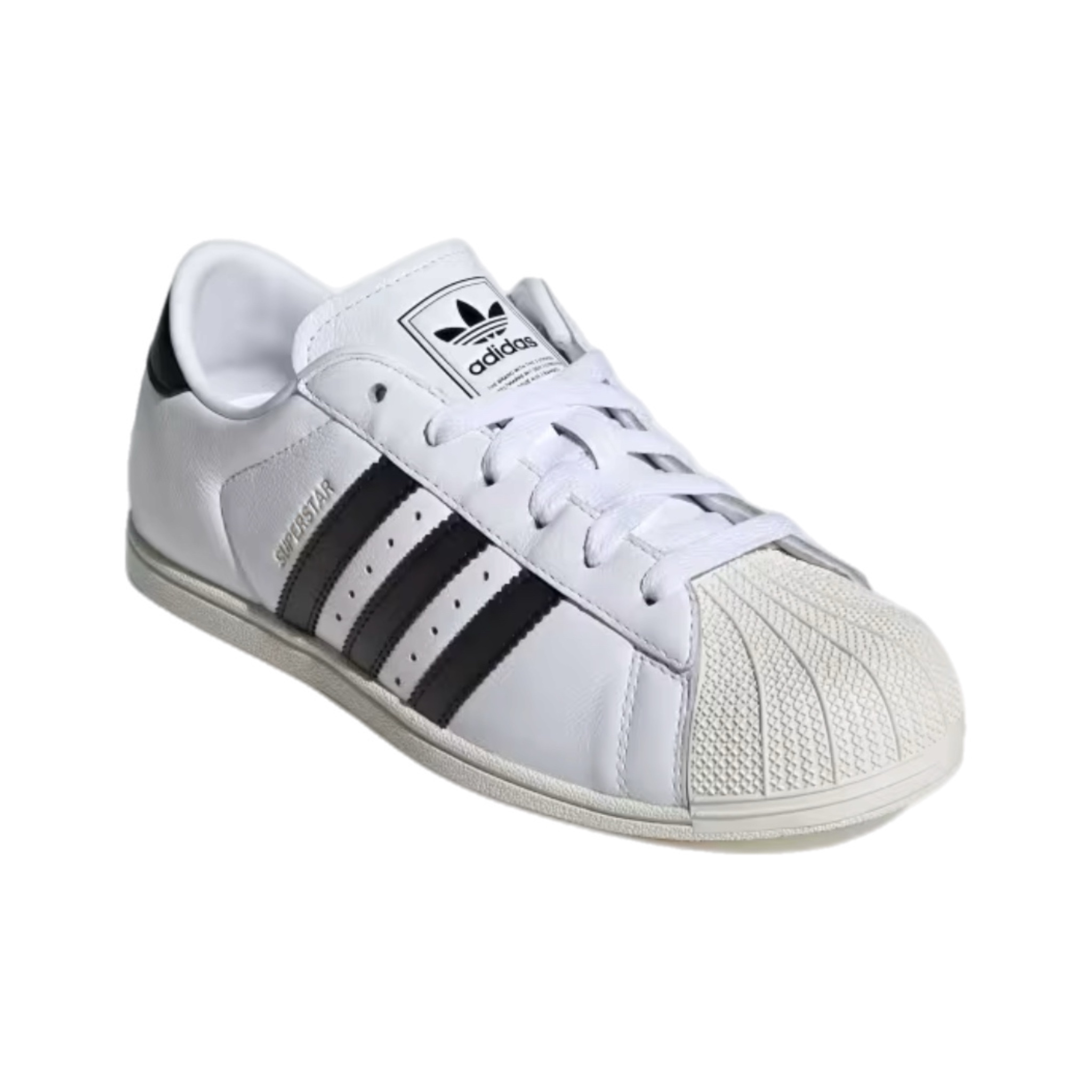 ADIDAS ORIGINALS SUPERSTAR LO PRO 全白 黑線 貝殼鞋 薄底 女鞋 KK0427