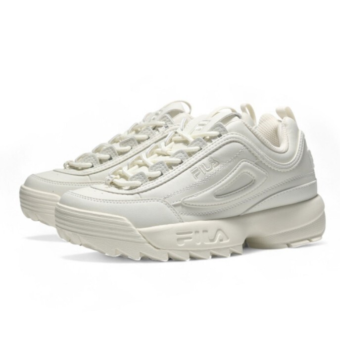 FILA 休閒鞋 DISRUPTOR 奶油 復古 增高 老爹鞋 女 4C608Y920