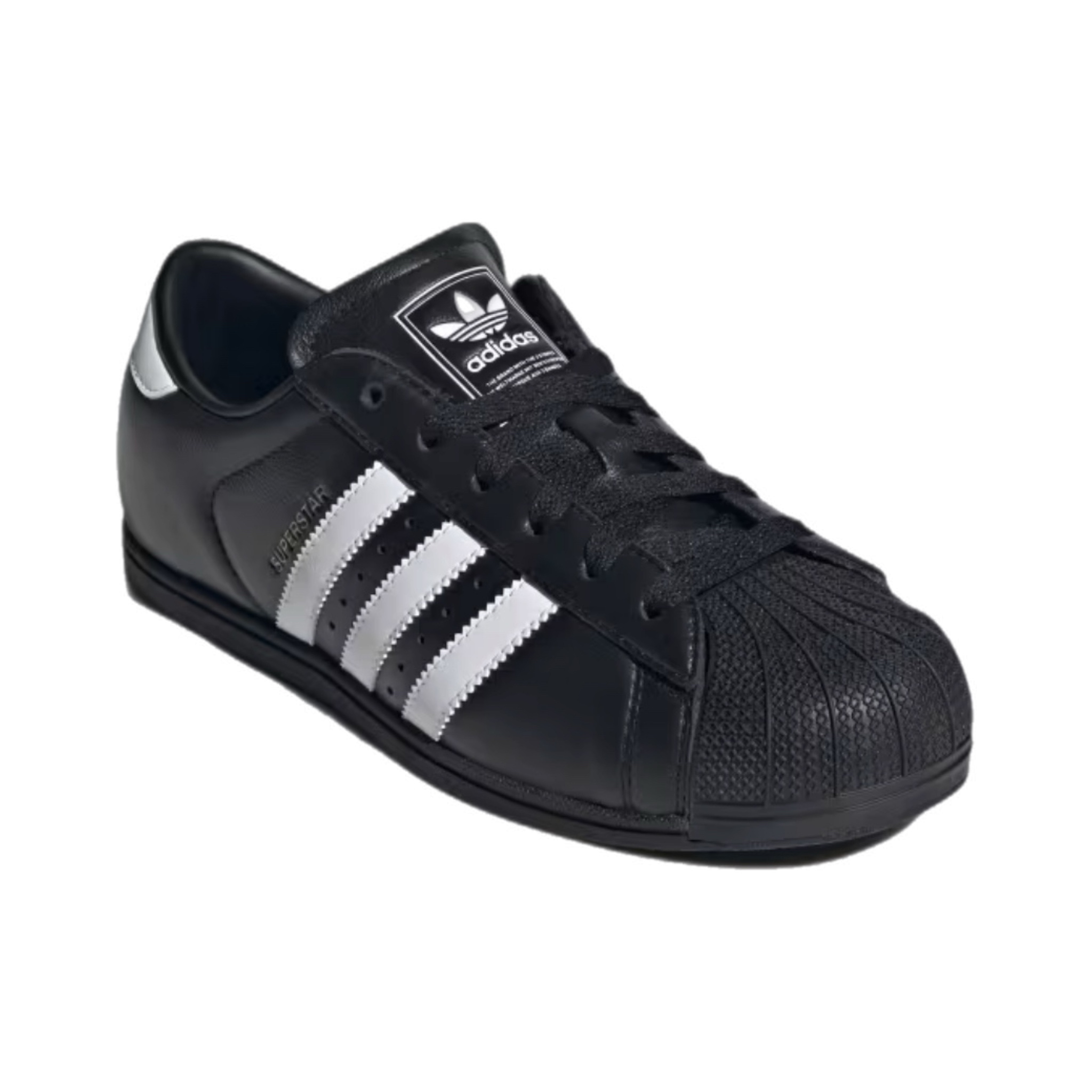 ADIDAS ORIGINALS SUPERSTAR LO PRO 全黑 白線 貝殼鞋 薄底 女鞋 KI6824