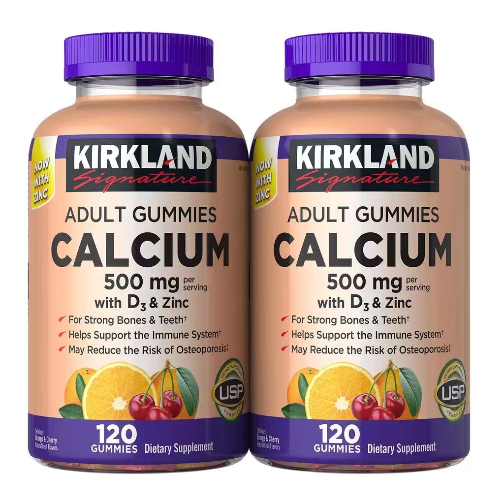 【預購】Kirkland H061066 鈣 + 維他命D3 + 鋅軟糖 (120粒裝)