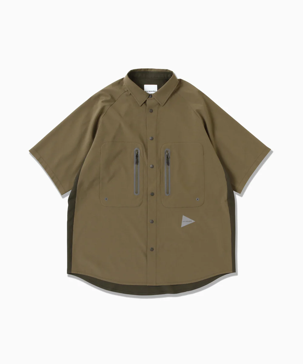 and wander｜Tech SS Shirt "Khaki"