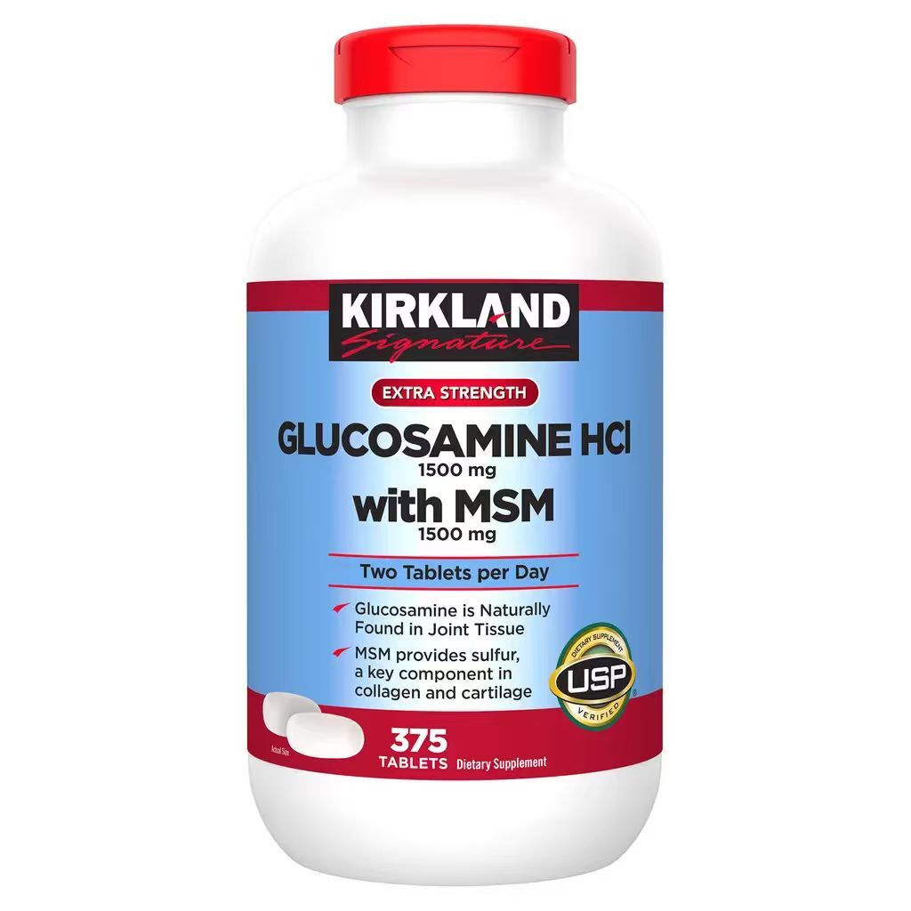 【預購】Kirkland Signature H061067 葡萄糖胺 + MSM關節保健片 (375粒裝)