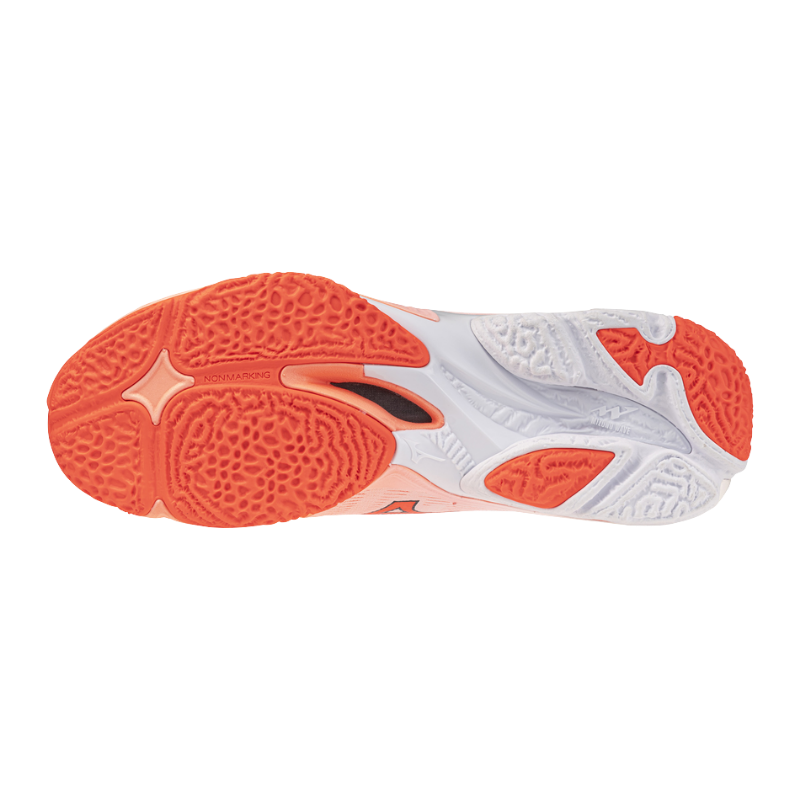 MIZUNO WAVE LIGHTNING ELITE 26FW Volleyball Shoes White/Orange