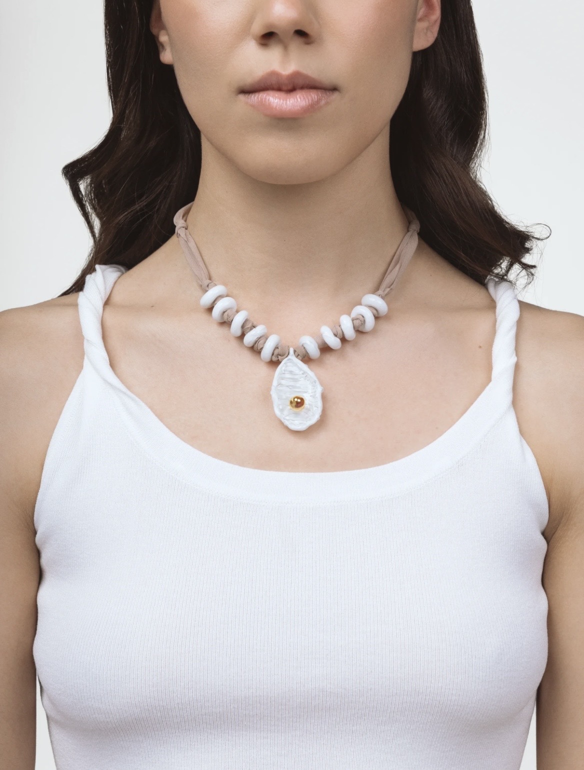 Petite A - Oyster Necklace