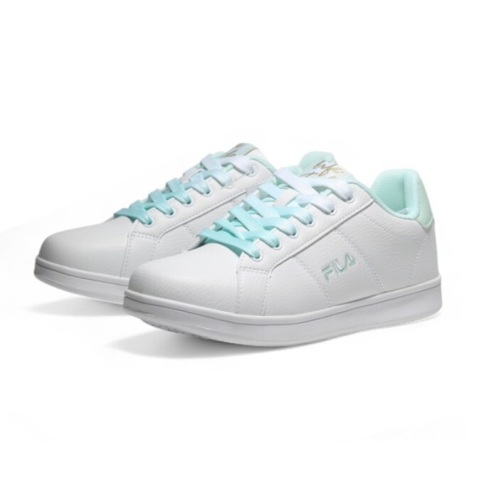 【下殺↘$1390】FILA 休閒鞋 白 薄荷綠 漸層 皮革 小白鞋 女 5C323Z166