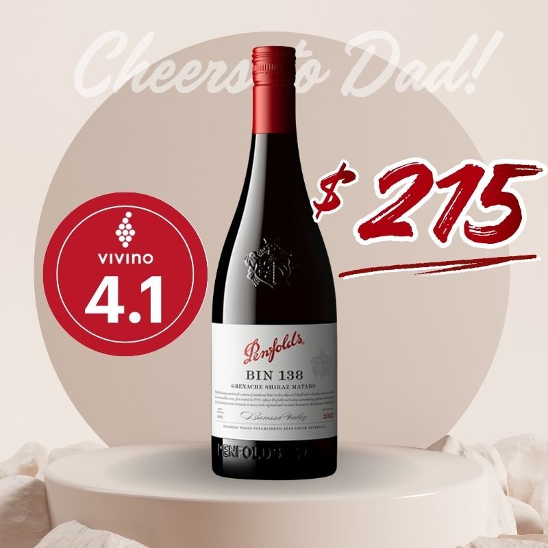 (父親節優惠)Penfolds Bin 138 奔富 Bin 138 混釀紅酒 2022 Cork 750ml[9310297040339_2022]