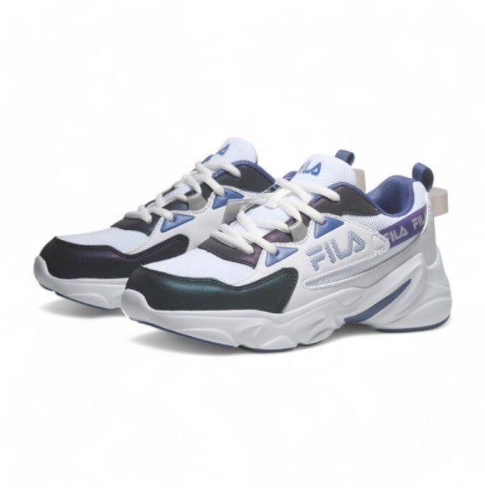 【下殺↘$1290】FILA 休閒鞋 白黑紫 復古 老爹鞋 女 5C329Z199
