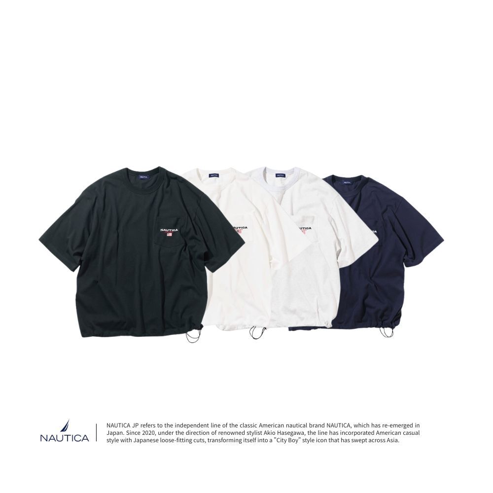 "代購" NAUTICA 旗幟Logo 抽繩 口袋短T