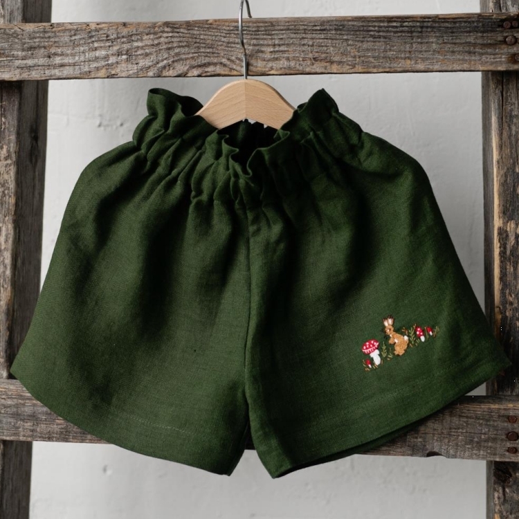 (預購)ALL THE BEAUTIFUL LINEN 亞麻寬鬆短褲 SHORTS