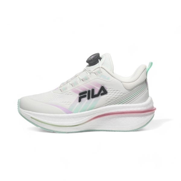 【下殺↘$1590】FILA 慢跑鞋 白紫綠 轉盤 旋鈕 BOOST 運動 女 5J903Y460