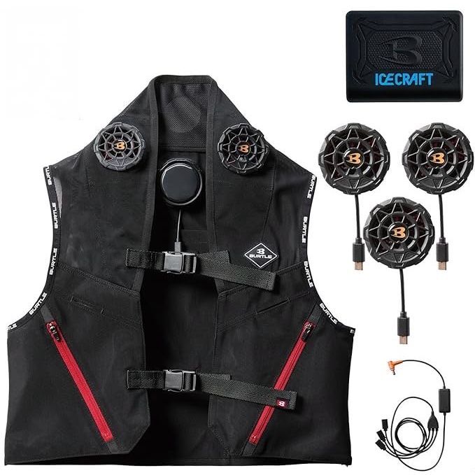 BURTLE IC101S ICECRAFT (PELTIER)バートルペルチェ 💥 日本直送】BURTLE Peltier Vest Set IC101S Ice Craft Cooli
