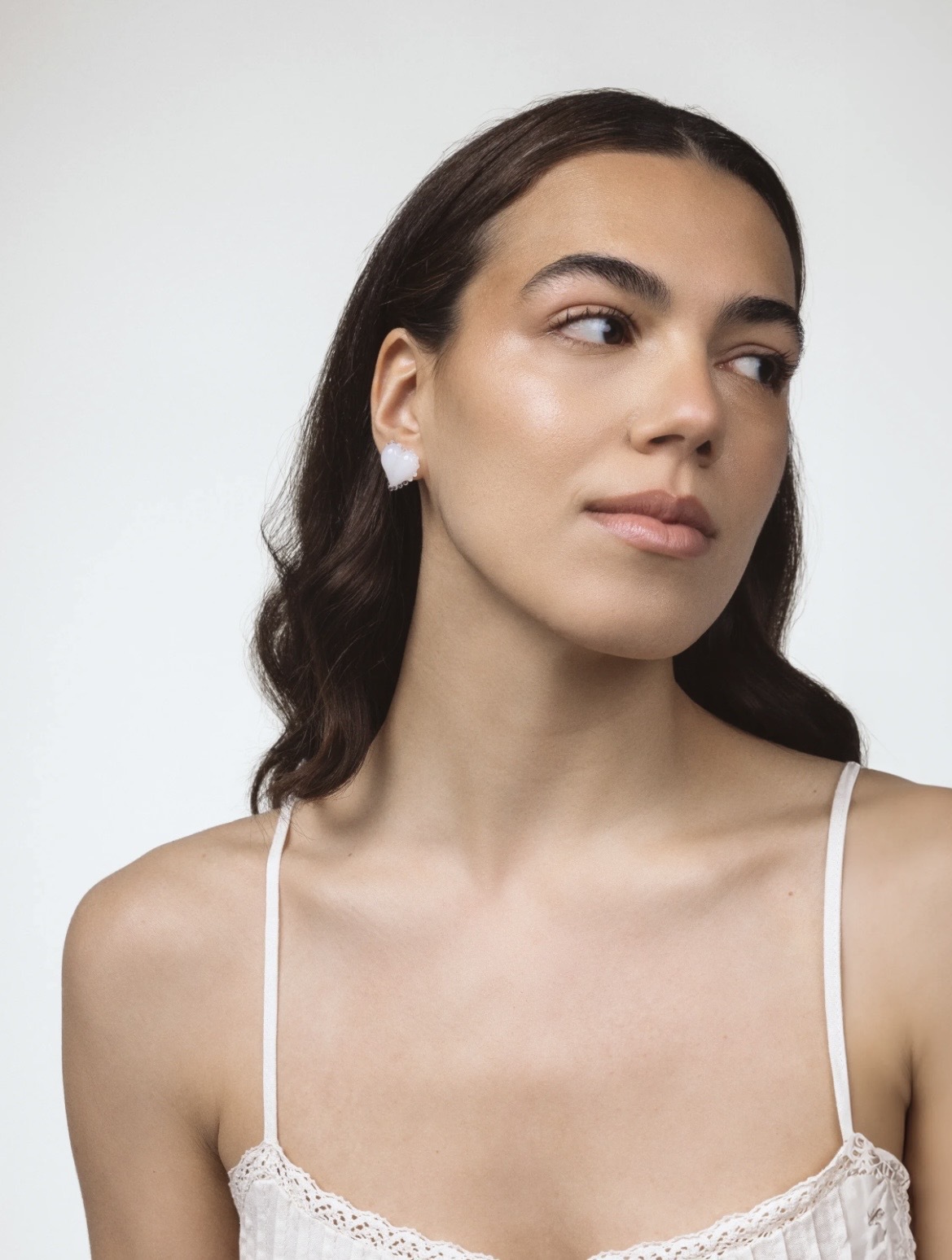 Petite A - White Kardia Earrings