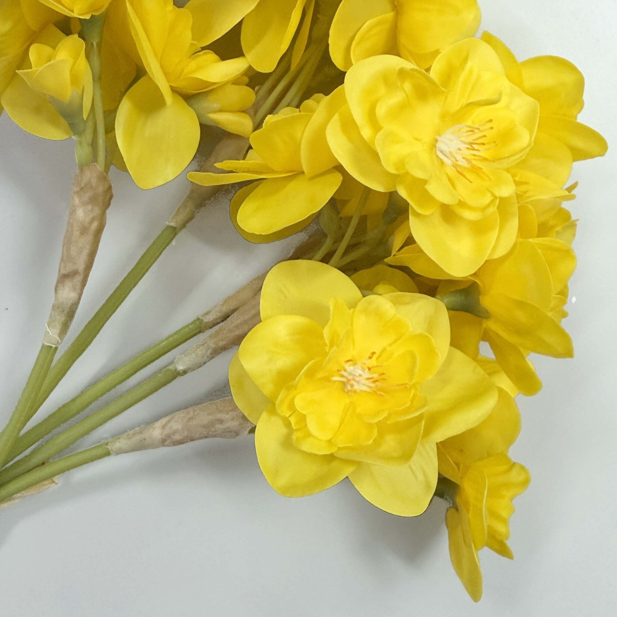仿真保濕軟膠重瓣水仙花束