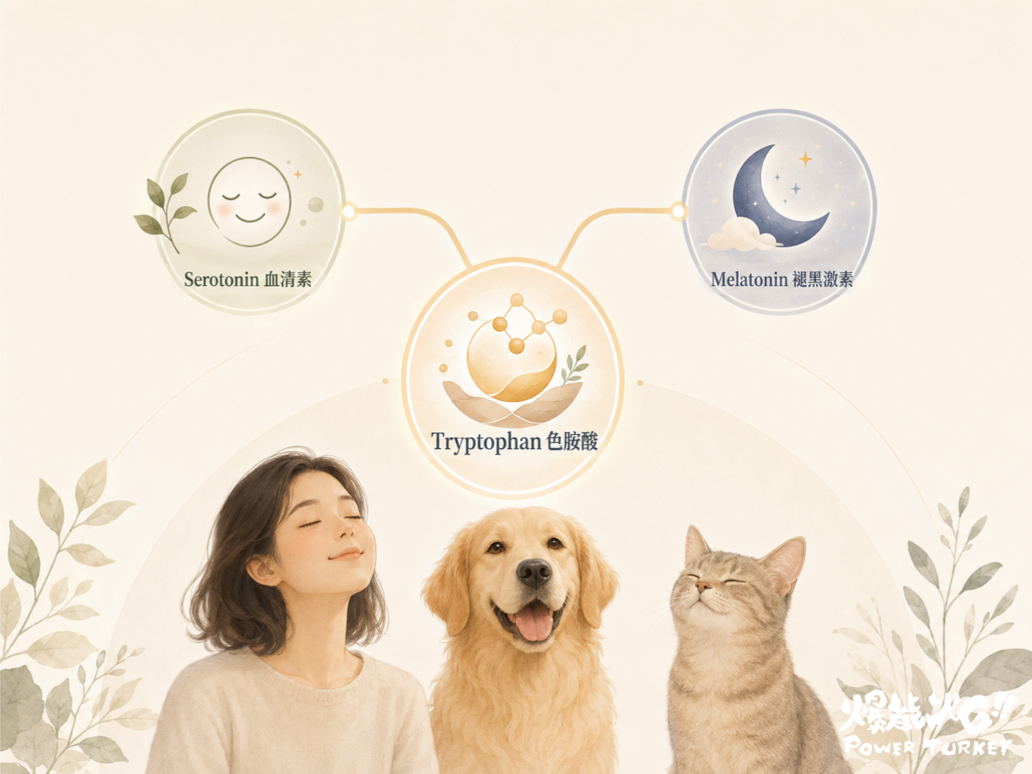 人寵共享的生理語言:大腦「放鬆訊號」的天然原料--色胺酸_爆能火G_趕食髦部落格