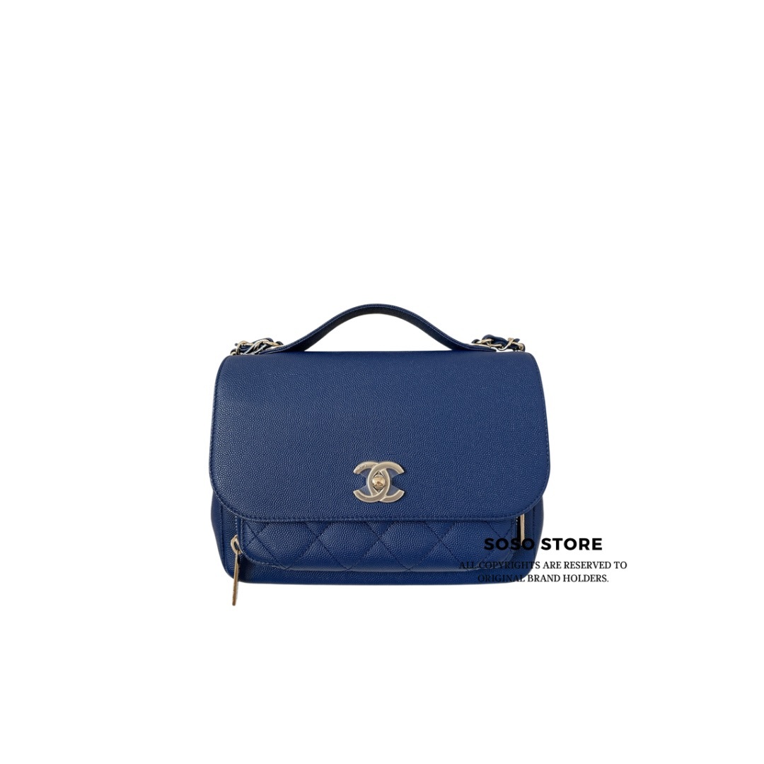 Chanel Business Affinity Flap Bag - Blue / GHW