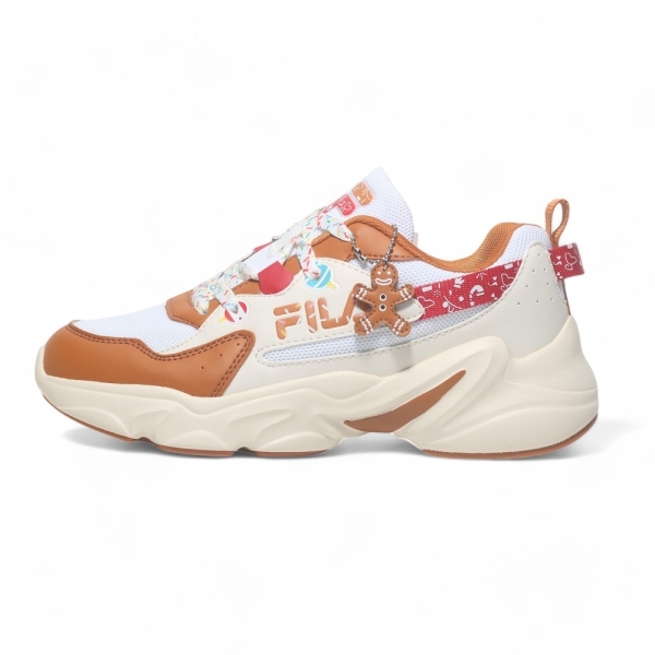 【下殺↘$1190】FILA 休閒鞋 HIDDEN TAPE 9 白橘 聖誕 復古 老爹鞋 女 5J929Y726