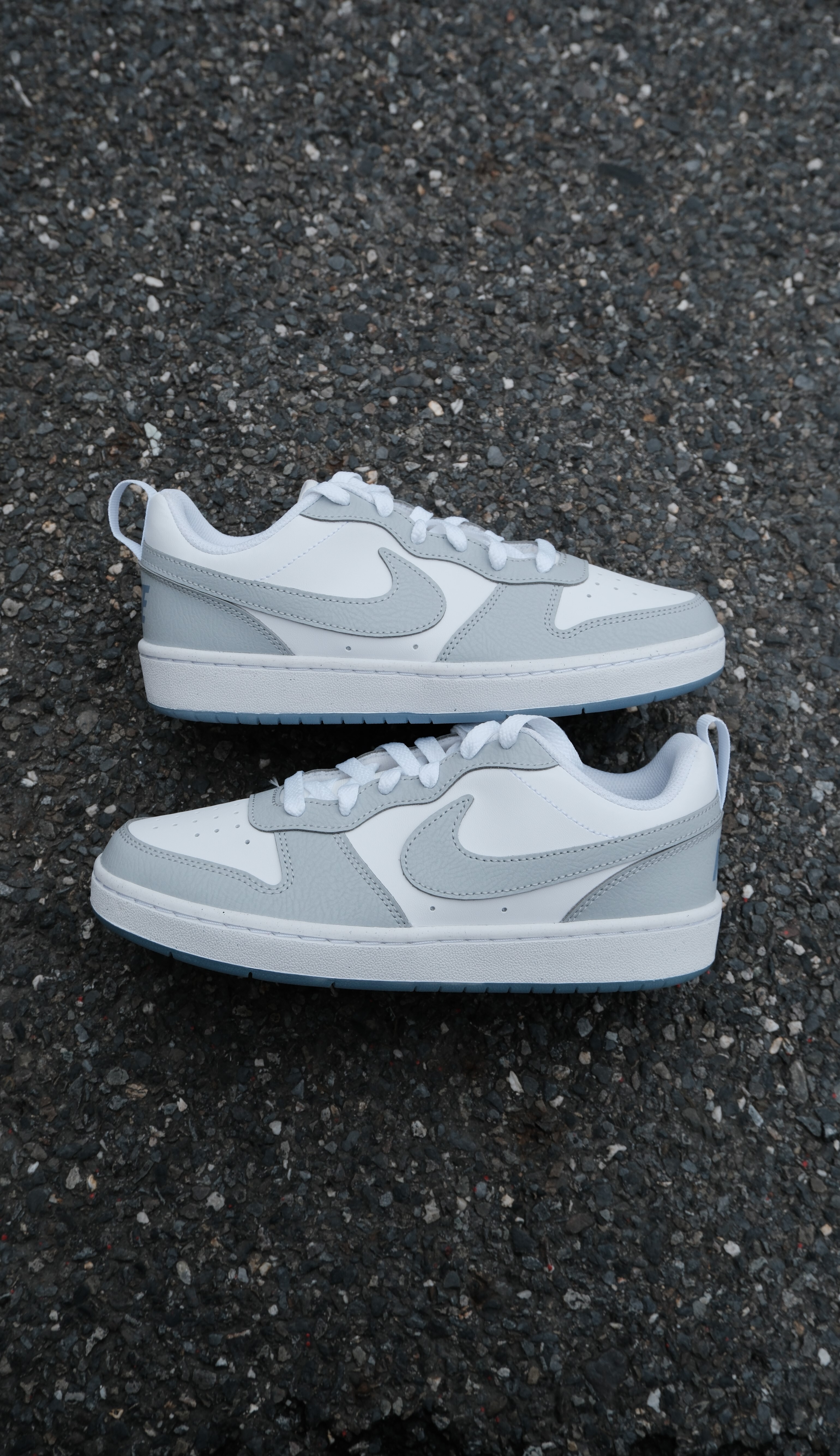 Nike Court Borough Recraft Gs 白灰冰藍色 大童鞋 女鞋 休閒鞋 IH4519-100