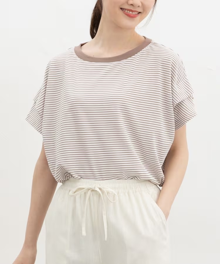 日本 預訂 HY 涼感遮熱肩褶設計Tee