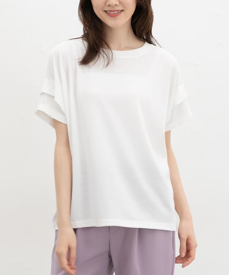 日本 預訂 HY 涼感遮熱肩褶設計Tee