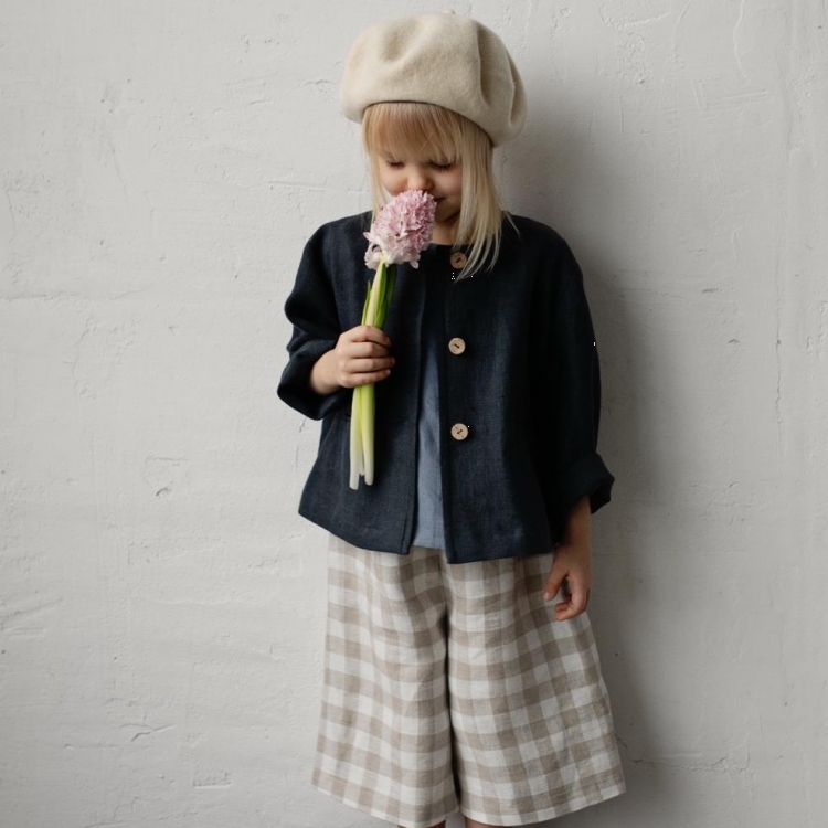 (預購)ALL THE BEAUTIFUL LINEN 手工無領刺繡外套  JACKET