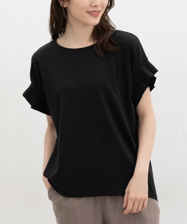 日本 預訂 HY 涼感修飾袖褶Tee