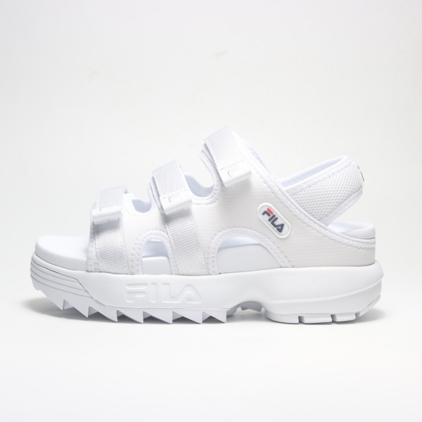 【下殺↘$1490】FILA 涼拖鞋 DISRUPTOR SD PUFFY 白 厚底 鋸齒涼鞋 女 5S138Y125