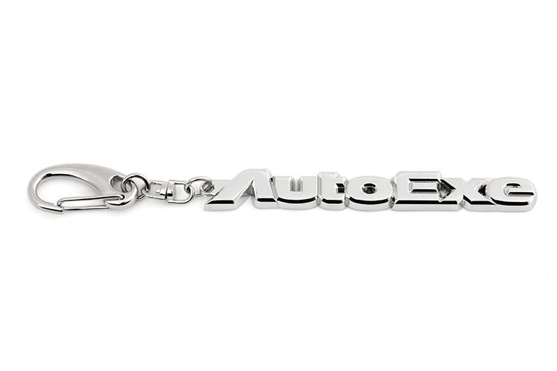 AUTOEXE 銀色LOGO造型鑰匙圈
