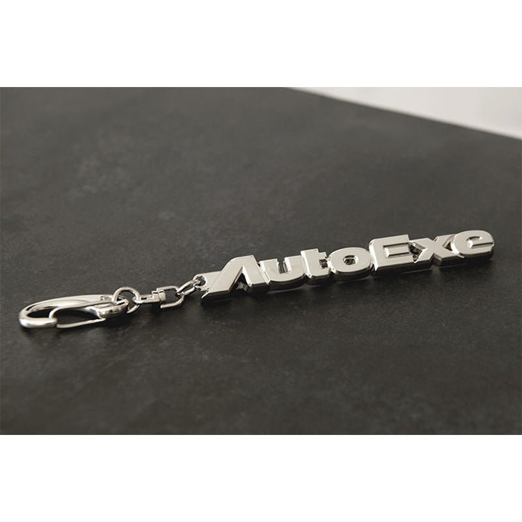 AUTOEXE 銀色LOGO造型鑰匙圈