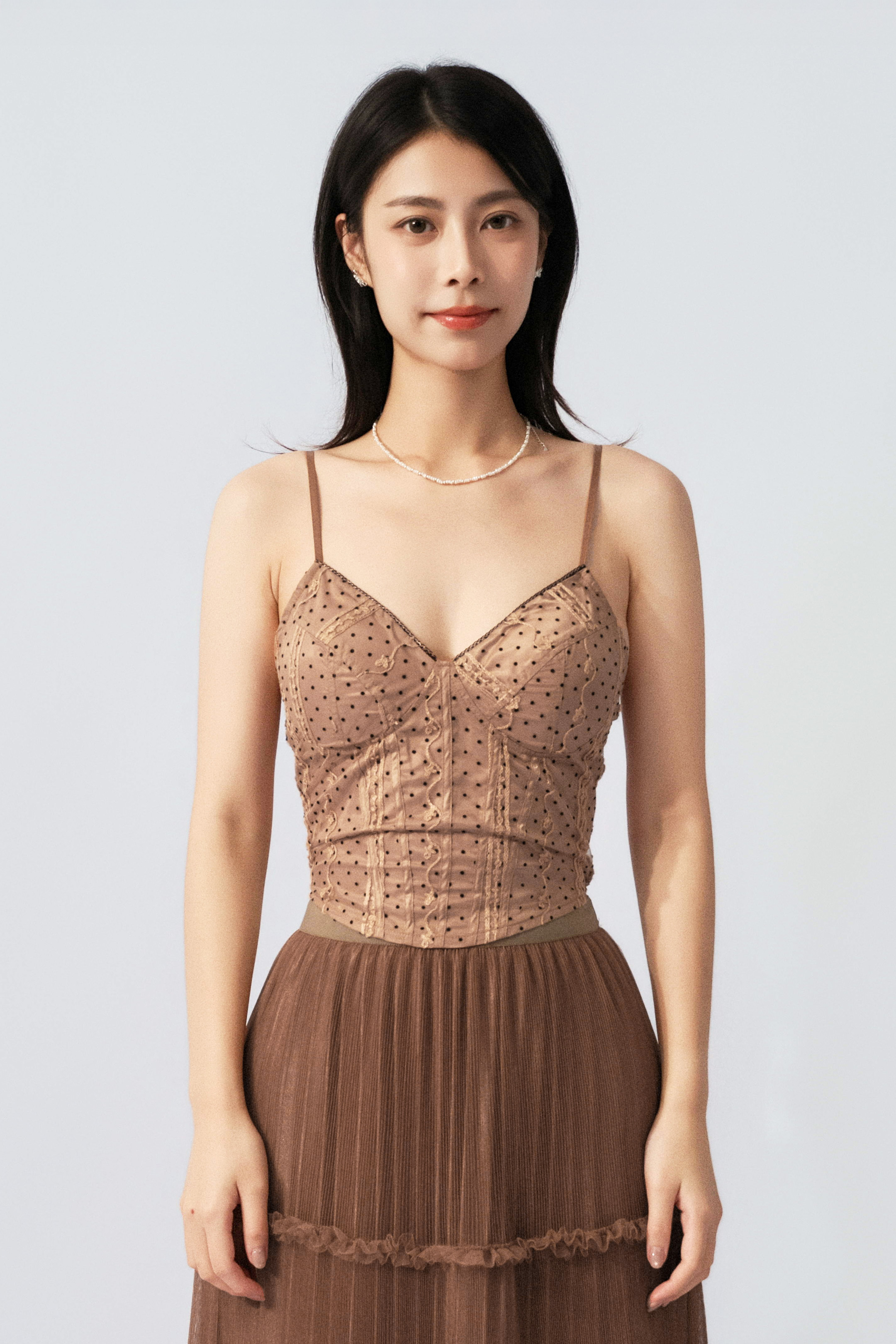 繡花波點網紗bra top (預購產品）