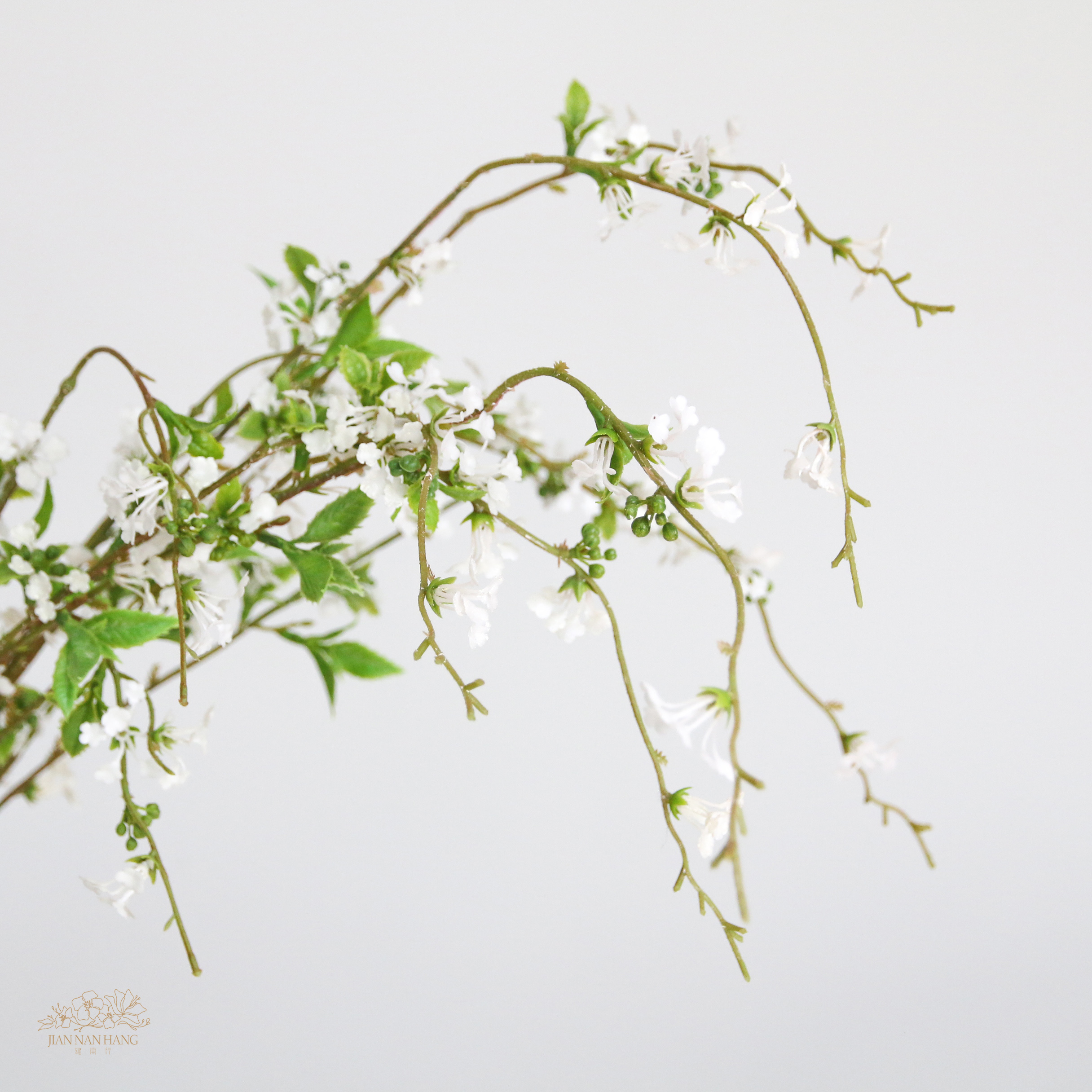 人造花 雪柳長枝  白