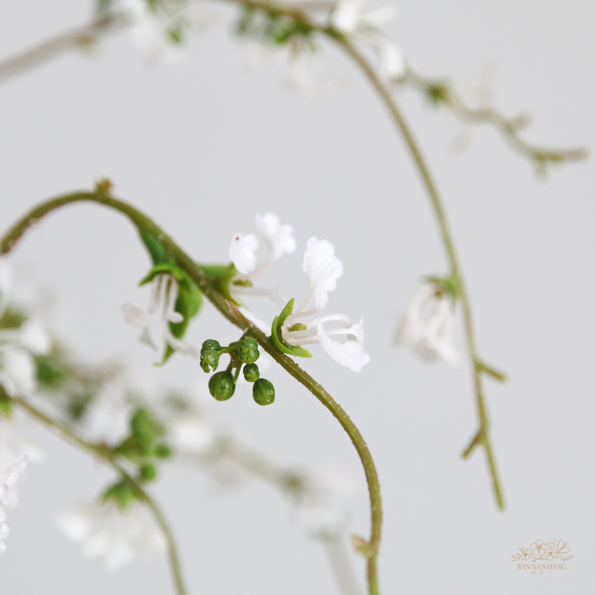 人造花 雪柳長枝  白