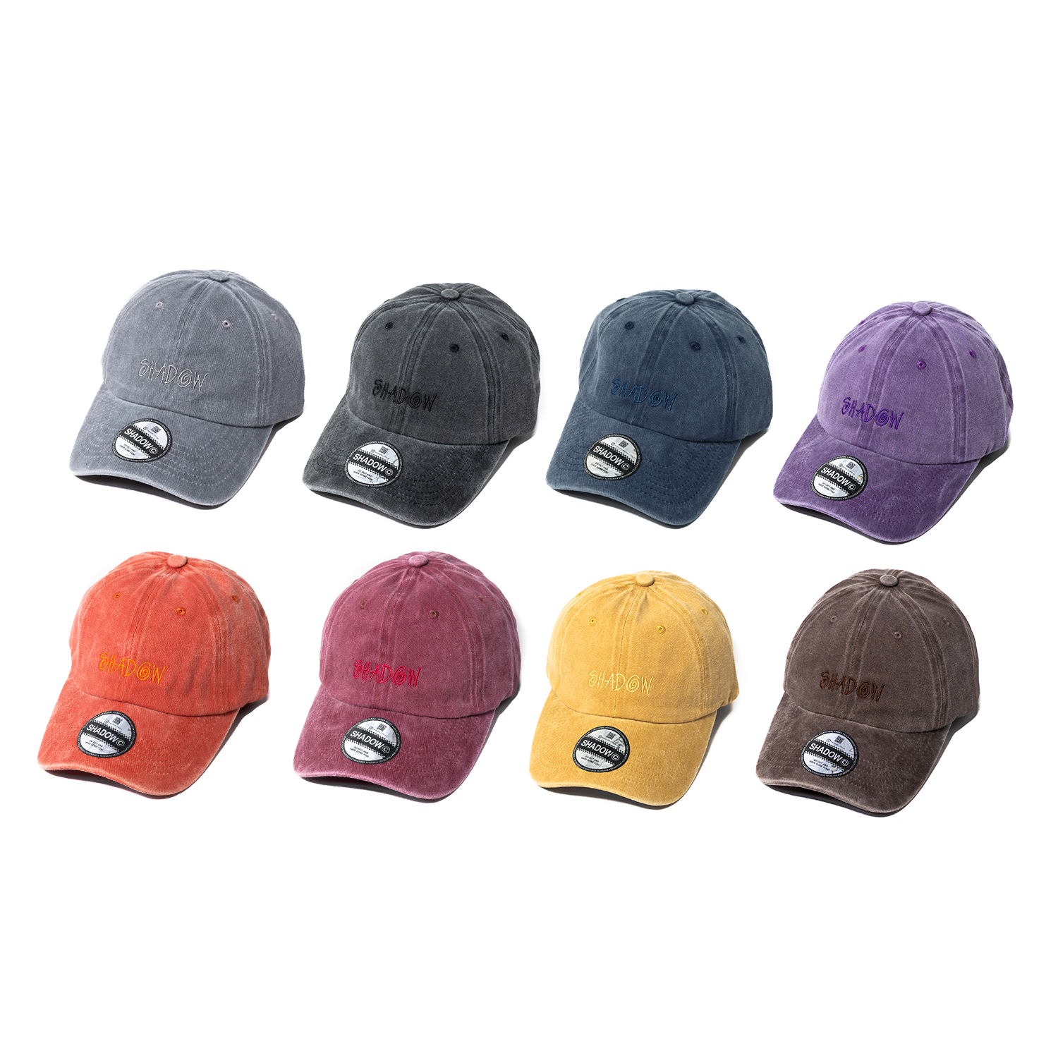 SHADOW Washed Cap / 彩色水洗帽