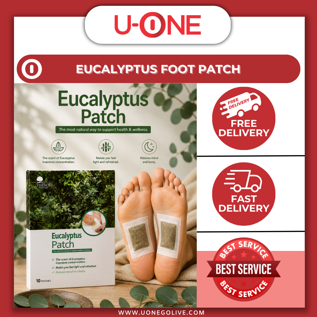 U-ONE | Korea | The Essence Of Nature | Eucalyptus Foot Patch | 10 Patches