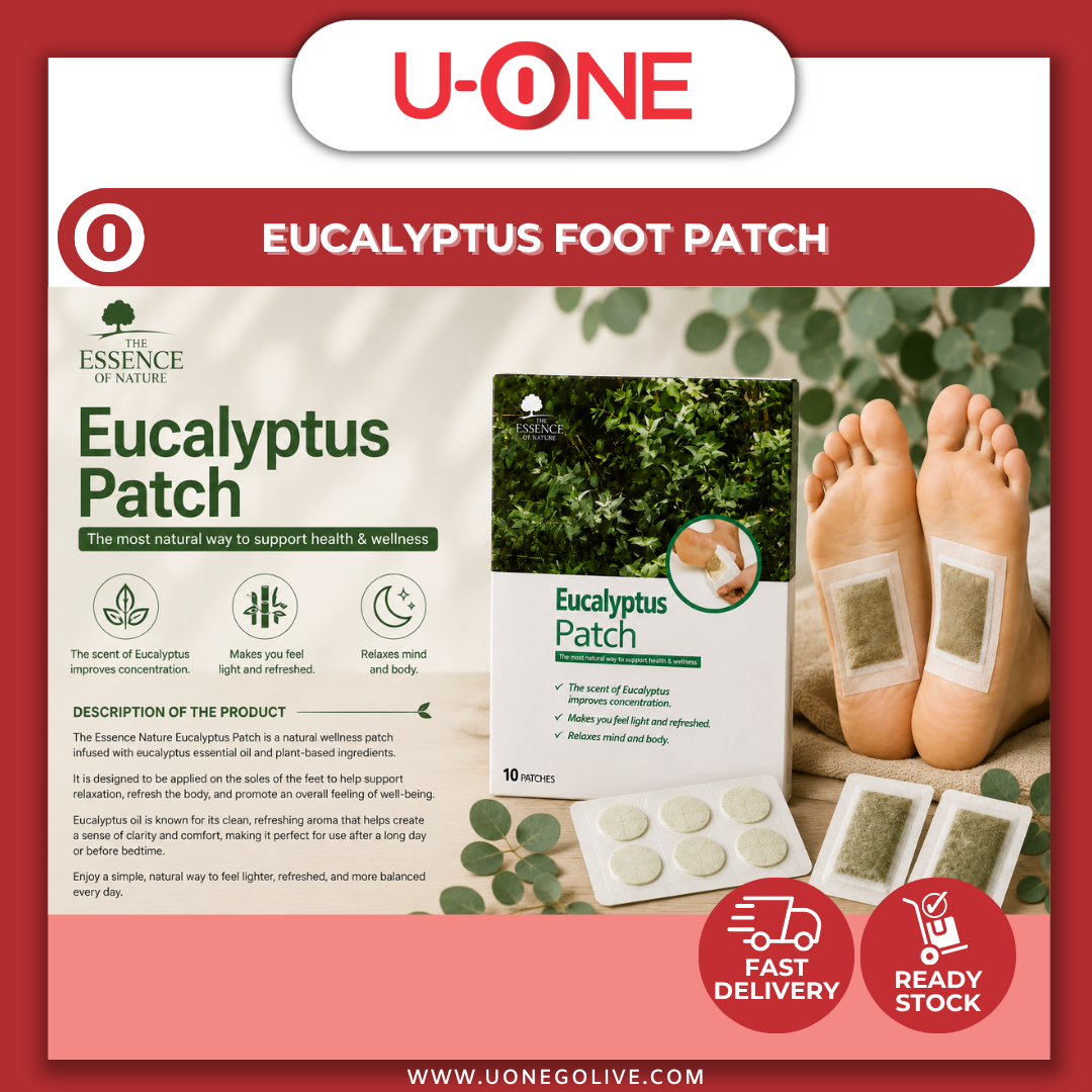 U-ONE | Korea | The Essence Of Nature | Eucalyptus Foot Patch | 10 Patches