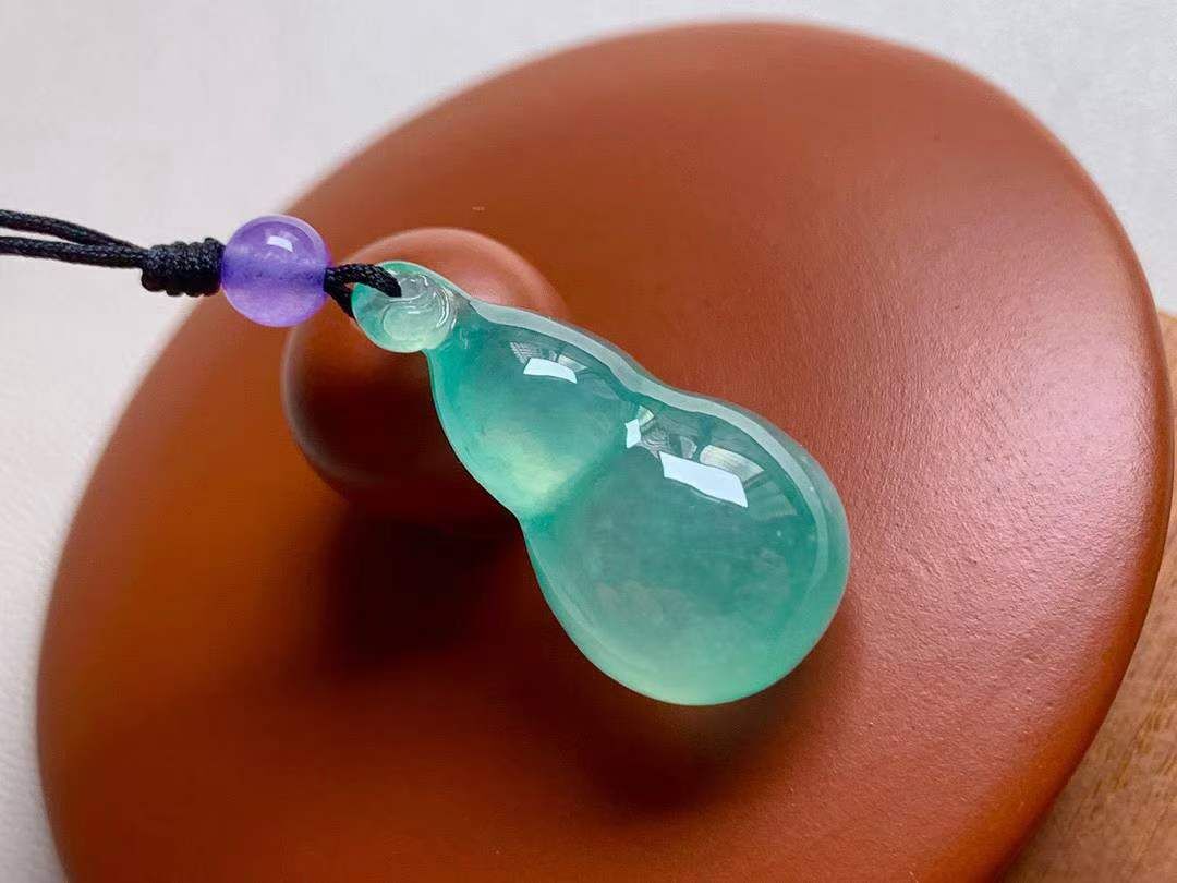 翡翠高冰晴水葫蘆,天然翡翠A玉, 緬甸玉, Jade, Jadeite