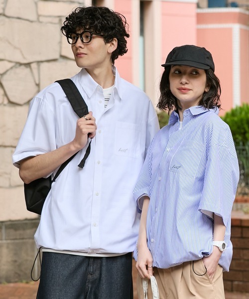 日本 HECT Logo Drawstring Shirt [sh1682]