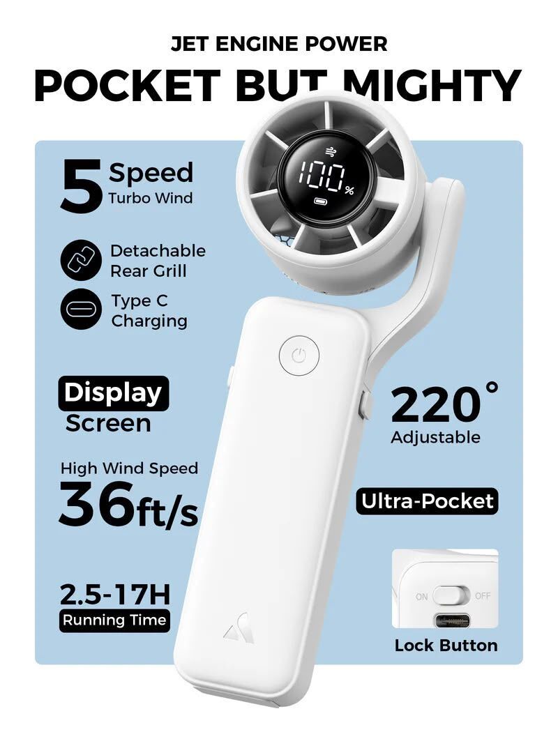 AECOOLY Air Gimbal 3合1便攜式風扇 PF04 小型家電風扇 T332  (2-3星期寄出)