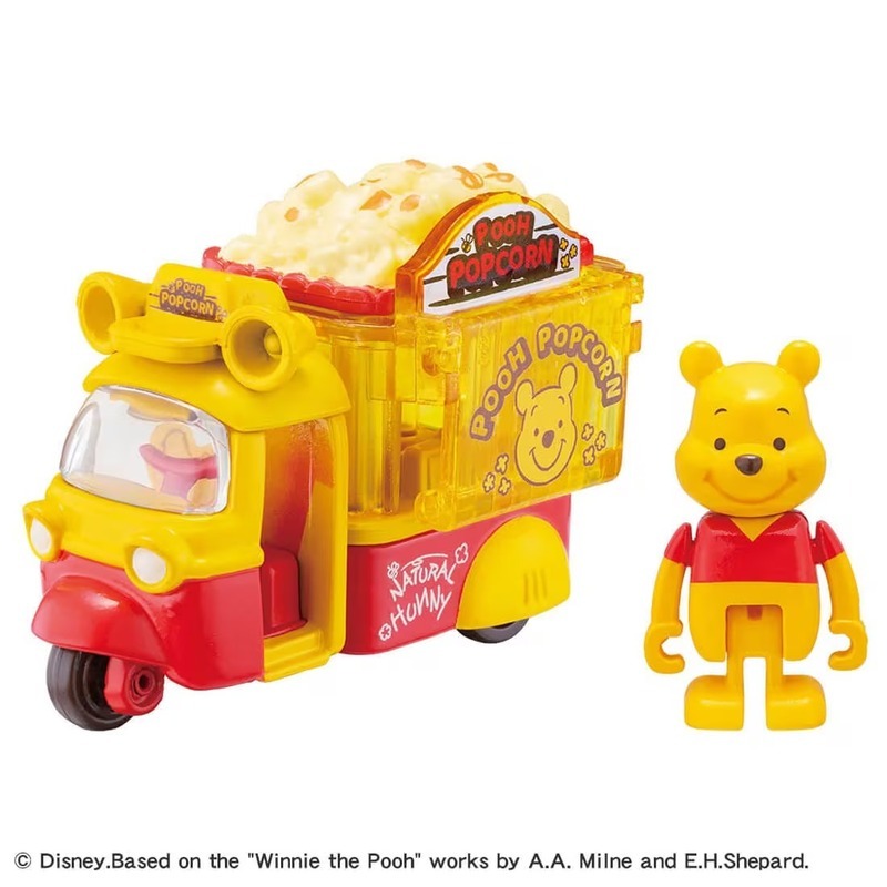 《 TAKARA TOMY 》 TOMICA 迪士尼 爆米花摩托餐車-小熊維尼(附人偶)