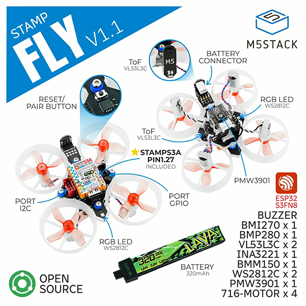 M5Stack StampFly v1.1
