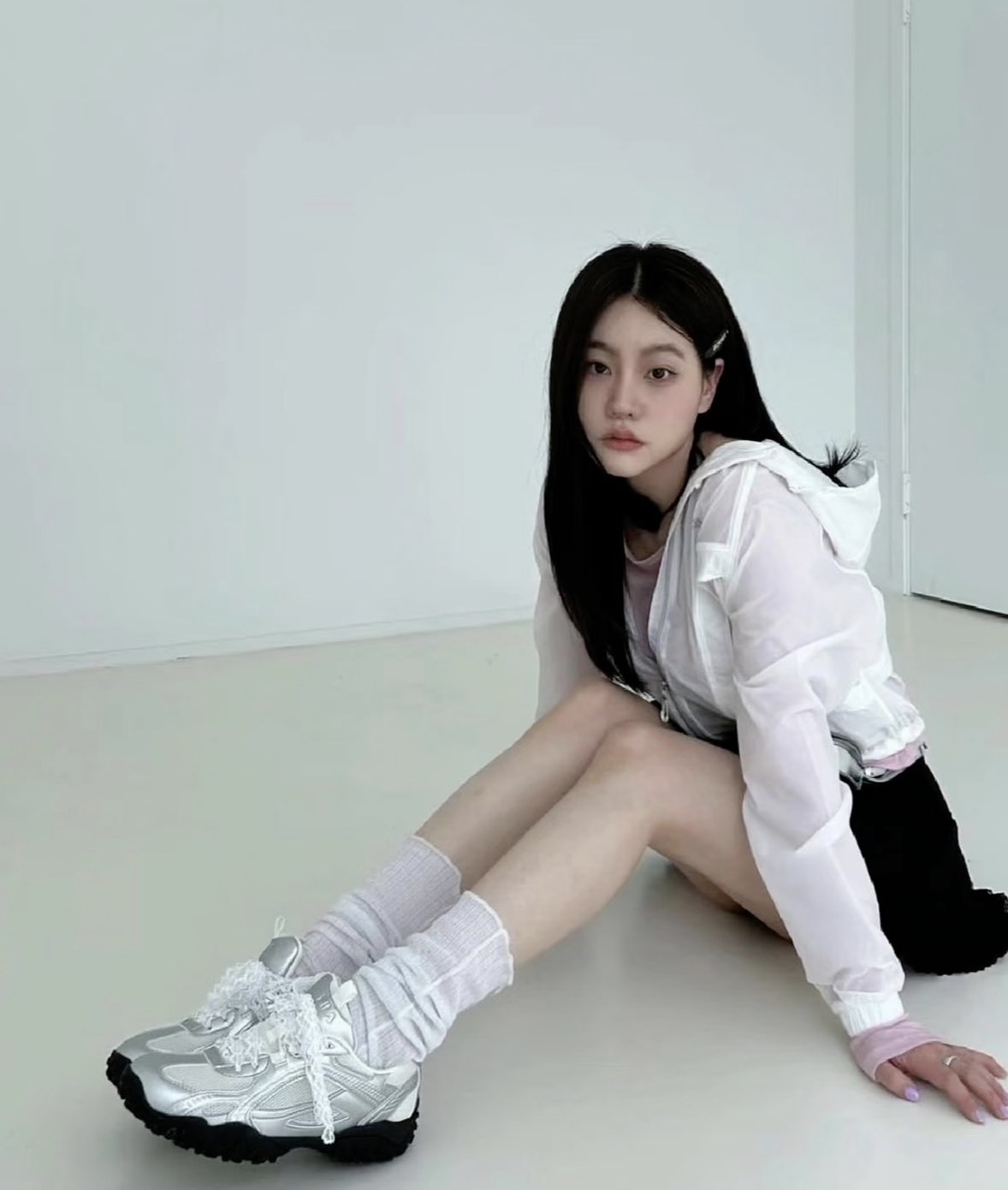 FILA 休閒鞋 ECHAPPE MS 銀黑 薄底 韓版 Y2K 運動鞋 女 4C636Y063