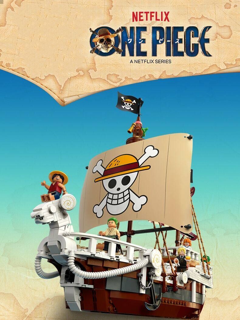One Piece The Going Merry Pirate Ship Building Set  Fit Lego NO BOX NA021