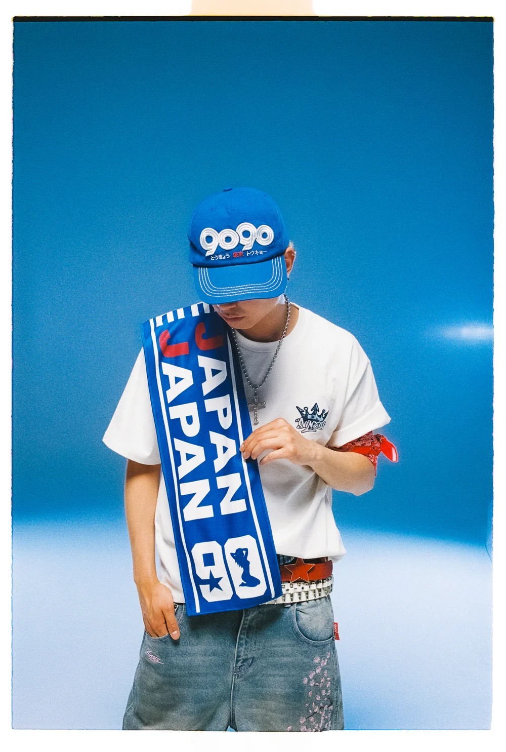【日本限時連線代購】現貨 9090 Tokyo Samurai Blue Cap 日本國家足球隊應援毛巾