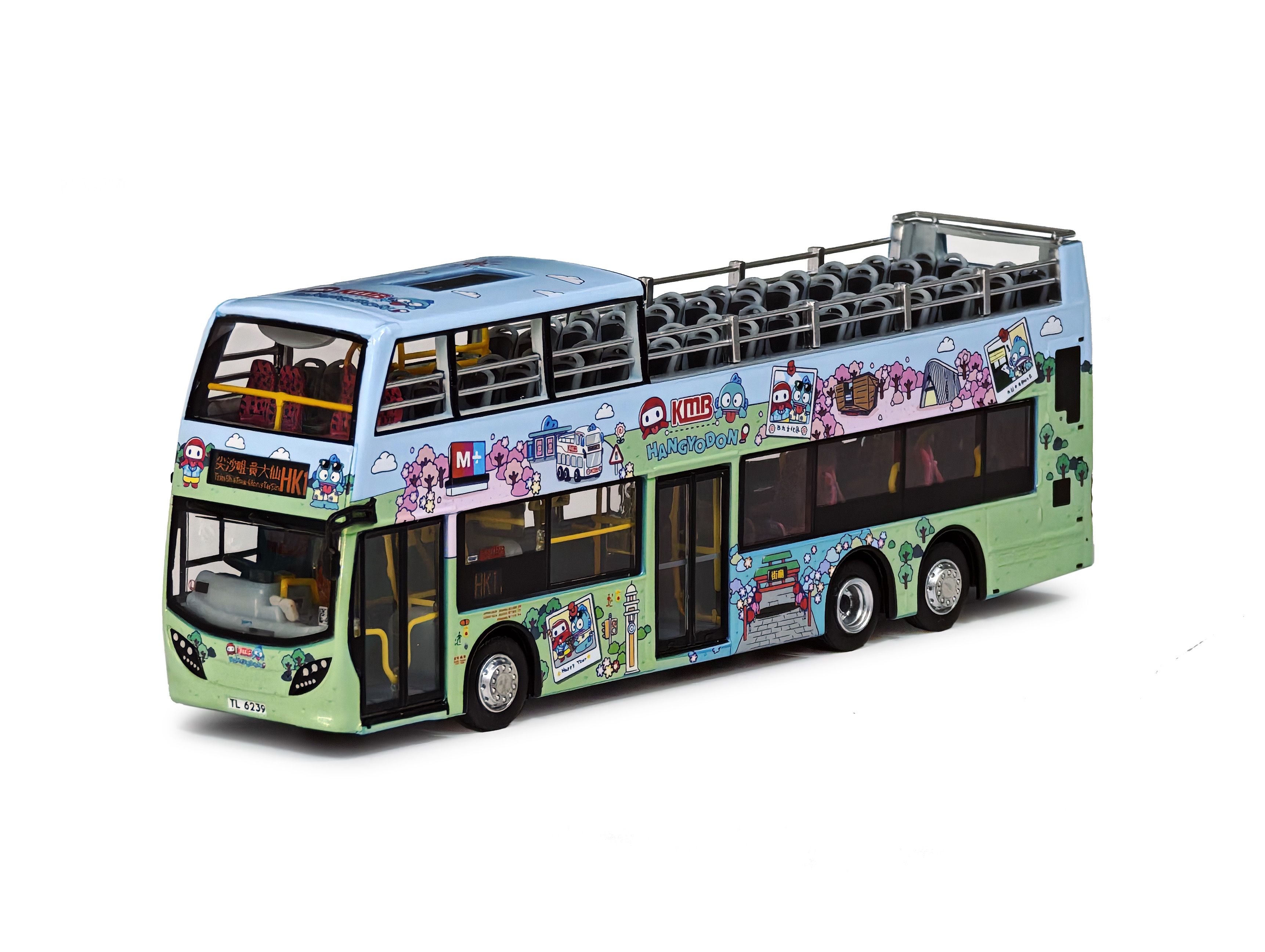 KMB2026090 1:76 九巴 X Hangyodon開篷巴士 (HK1 尖沙咀-黃大仙) (只限海外)