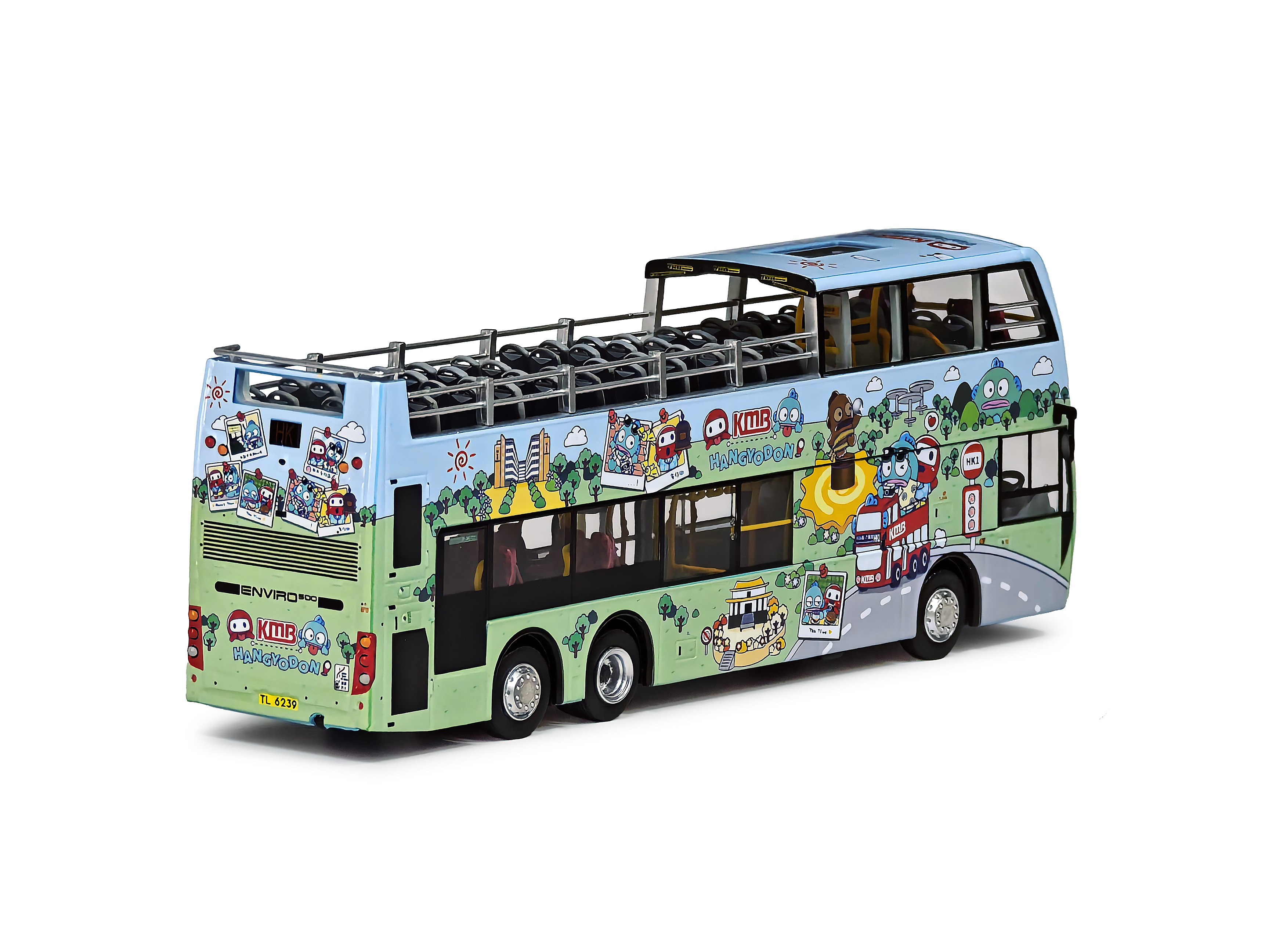 KMB2026090 1:76 九巴 X Hangyodon開篷巴士 (HK1 尖沙咀-黃大仙) (只限海外)
