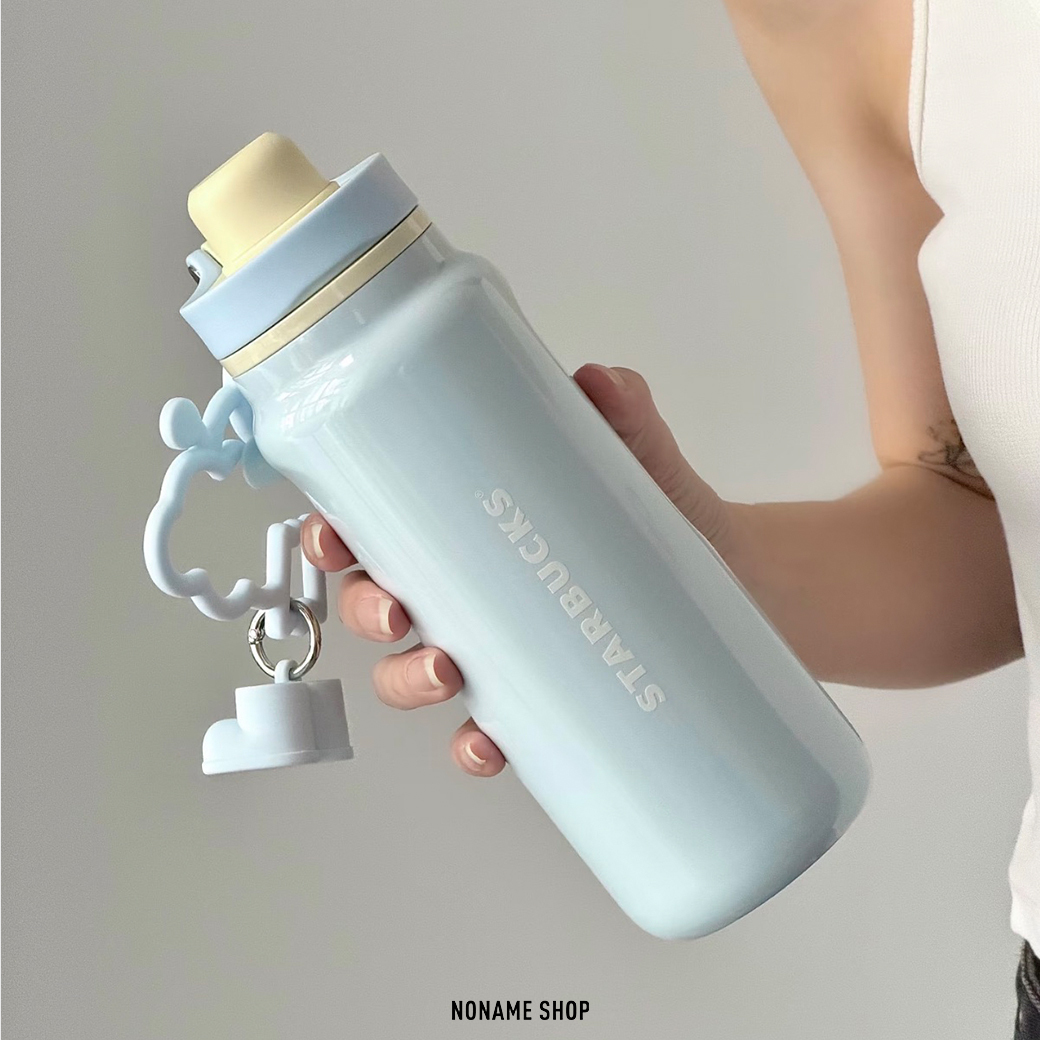 STARBUCKS 星巴克 不鏽鋼 保溫杯 心情氣象局系列 可愛吊飾 BABY藍 630ml