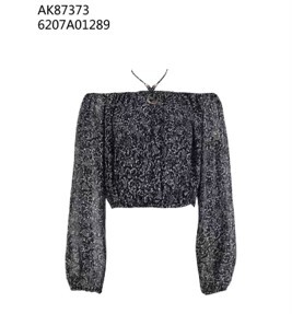 0612AT16-ANOTHERSZHK-APPAREL-美式復古腰果花印花一字肩上衣（A16）